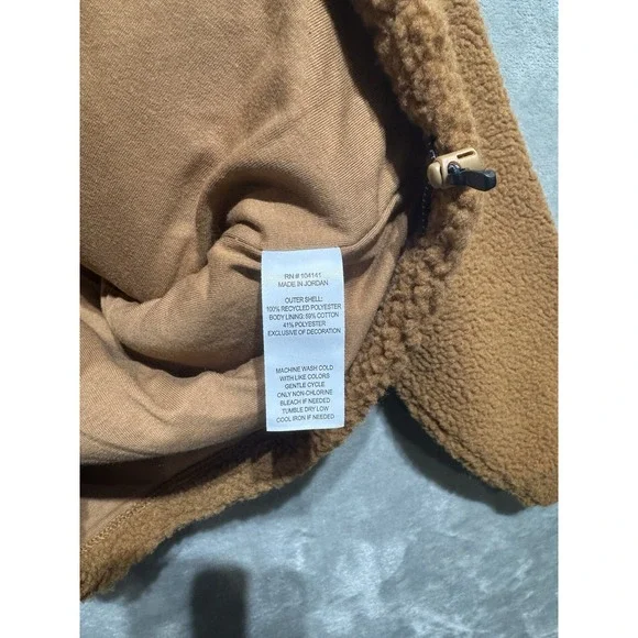 Alpine Design Sherpa Fleece Anorak Pullover Womens M Caramel Snap Jacket‎ NWT - Picture 11 of 11